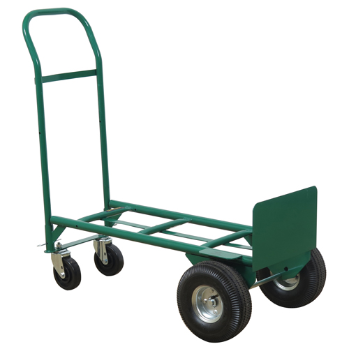 Diable convertible &eacute;conomique Greenline, Acier, Capacit&eacute; 600 lb Les Fournitures Industrielles Méga