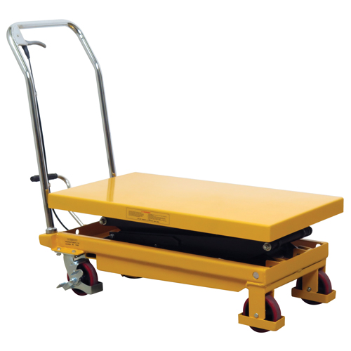Hydraulic Scissor Lift Table, 19.5" L x 35.5" W/35-1/2" L x 19-1/2" W, Steel, 770 lbs. Capacity Les Fournitures Industrielles Méga