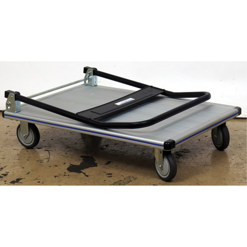 Chariot &agrave; plateforme avec poign&eacute;e pliante, Aluminium, 350 lb, 29" lo x 18-1/2" la, Hauteur 34-1/2" Les Fournitures Industrielles Méga