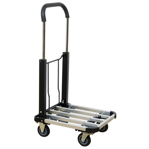 Folding Handle Platform Truck, Aluminum, 300 lbs., 28" L x 16" W, 37.75" High Les Fournitures Industrielles Méga