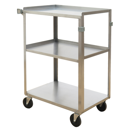 Shelf Carts, 3 Tiers, 15-3/4" W x 32" H x 24" D, 500 lbs. Capacity Les Fournitures Industrielles Méga