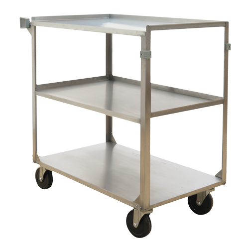 Chariots &agrave; tablette, 3 Tiers, 21" la x 37-1/4" h x 35-1/8" p, Capacit&eacute; 500 lb Les Fournitures Industrielles Méga
