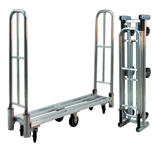 Aluminum U-Boat Folding Utility Cart, 16" W x 60" L, 1500 lbs. Cap., Polyurethane Wheels Les Fournitures Industrielles Méga