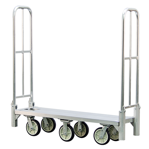 Chariot de livraison en vrac pliant en aluminium U-Boat, 18" la x 61" lo, 1200 lb cap, Roues Polyur&eacute;thane Les Fournitures Industrielles Méga