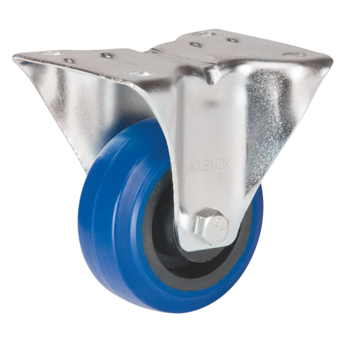 Roulette bleue, Fixe, 3" (76 mm), Caoutchouc, 285 lb (129 kg) Les Fournitures Industrielles Méga