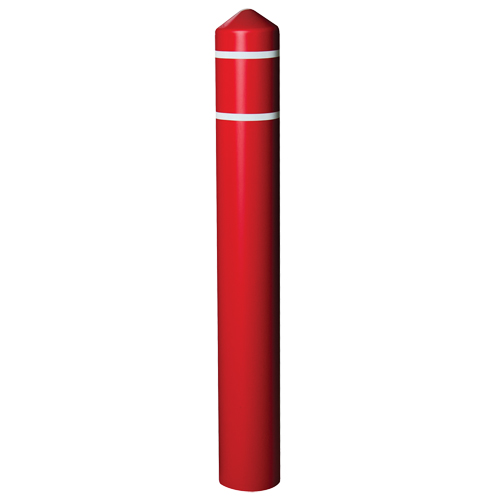 Enveloppe lisse pour butoir avec bandes r&eacute;fl&eacute;chissantes, 6" dia. x 56" l, Rouge Les Fournitures Industrielles Méga