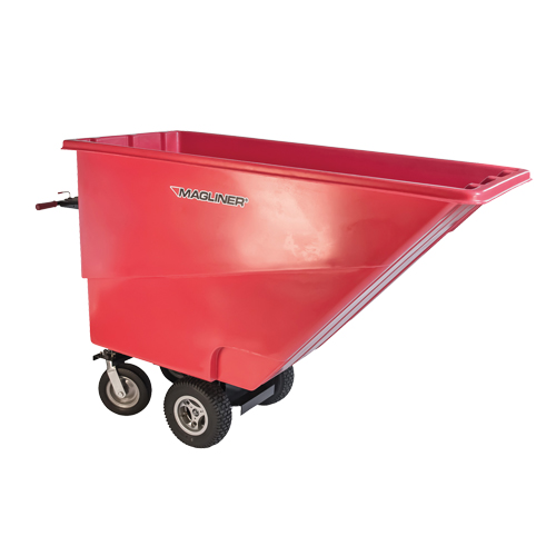 Chariot &agrave; bascule motoris&eacute;, Capacit&eacute; 27 cu. ft., 51" h x 81" la x 33" p Les Fournitures Industrielles Méga