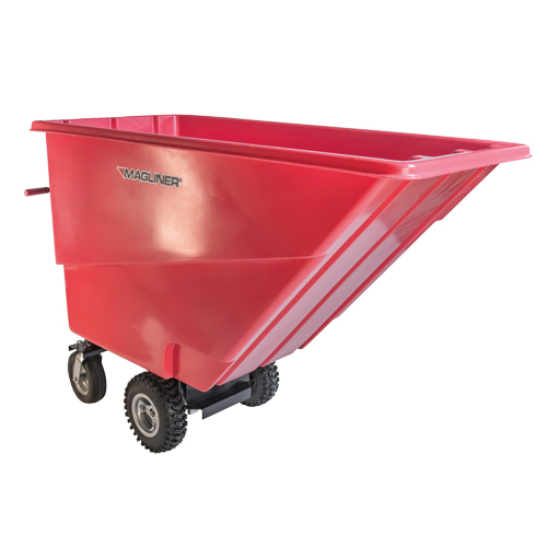 Chariot &agrave; bascule motoris&eacute;, Capacit&eacute; 27 cu. ft., 51" h x 81" la x 33" p Les Fournitures Industrielles Méga