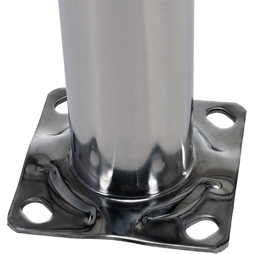 Safety Bollard, Stainless Steel, 36" H x 8" W, Silver Les Fournitures Industrielles Méga