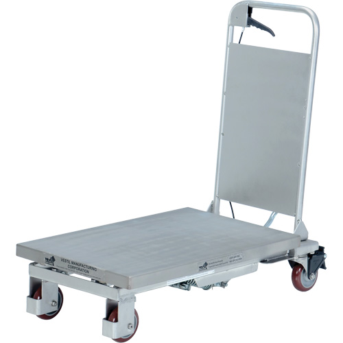 Manual Hydraulic Scissor Lift Table, 27-1/2" L x 17-5/8" W, Partial Stainless Steel, 400 lbs. Capacity Les Fournitures Industrielles Méga