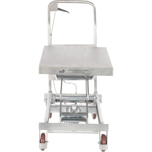 Manual Hydraulic Scissor Lift Table, 35-1/2" L x 20" W, Partial Stainless Steel, 800 lbs. Capacity Les Fournitures Industrielles Méga