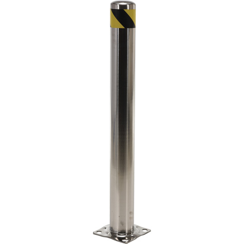 Butoir de s&eacute;curit&eacute;, Acier inoxydable, 42" h x 8" la, Argent Les Fournitures Industrielles Méga