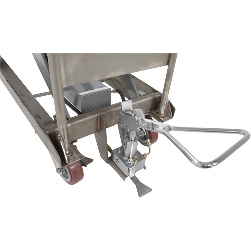 Manual Hydraulic Scissor Lift Table, 47" L x 24" W, Partial Stainless Steel, 2000 lbs. Capacity Les Fournitures Industrielles Méga