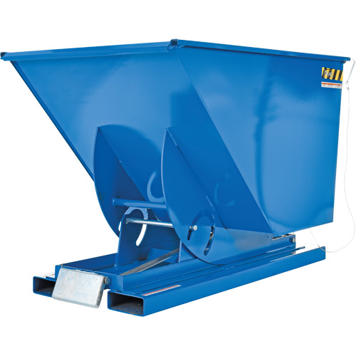 Self-Dumping Hopper, Steel, 1 cu.yd., Blue Les Fournitures Industrielles Méga