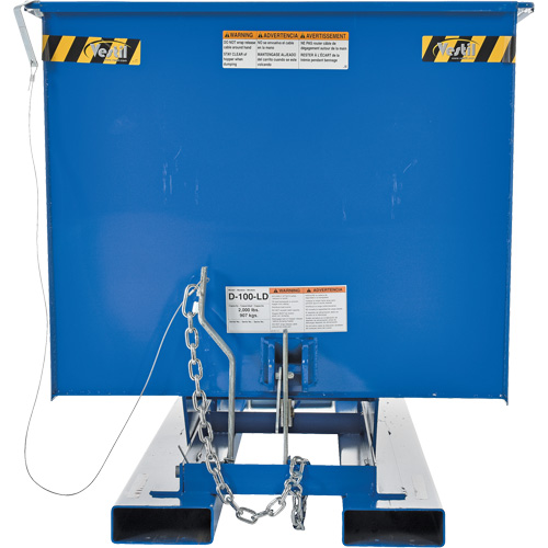 Self-Dumping Hopper, Steel, 1 cu.yd., Blue Les Fournitures Industrielles Méga