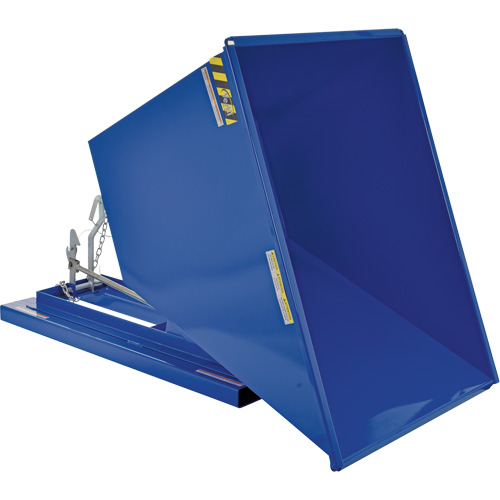 Self-Dumping Hopper, Steel, 1 cu.yd., Blue Les Fournitures Industrielles Méga