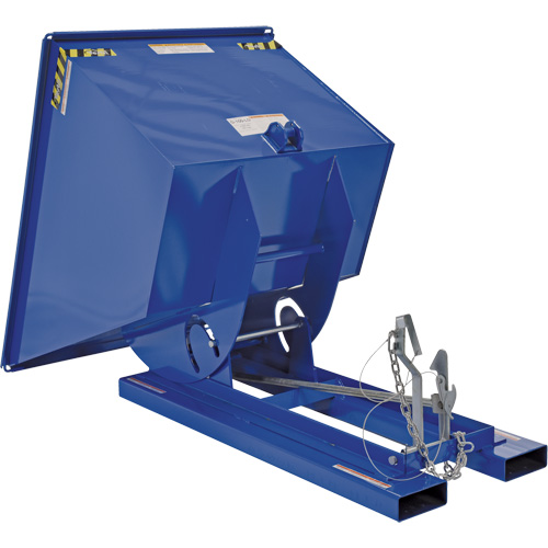 Self-Dumping Hopper, Steel, 1 cu.yd., Blue Les Fournitures Industrielles Méga