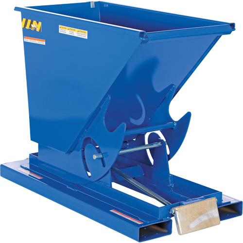 Self-Dumping Hopper, Steel, 1/3 cu.yd., Blue Les Fournitures Industrielles Méga
