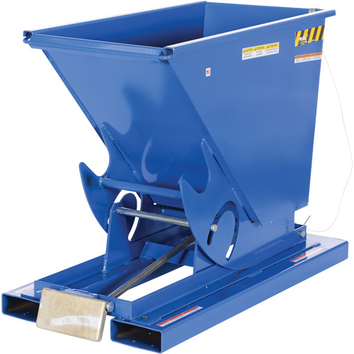 Self-Dumping Hopper, Steel, 1/3 cu.yd., Blue Les Fournitures Industrielles Méga