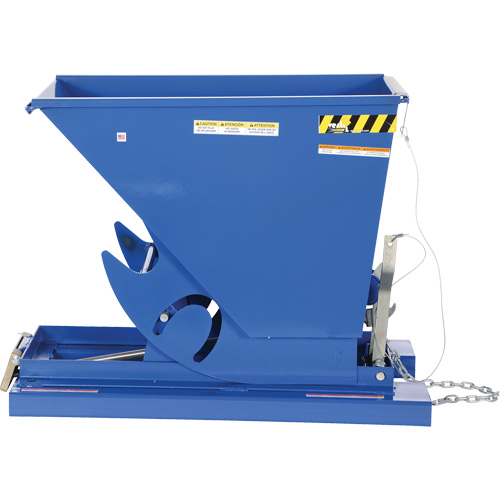 Self-Dumping Hopper, Steel, 1/3 cu.yd., Blue Les Fournitures Industrielles Méga