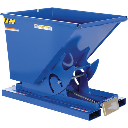 Conteneur autobasculeur, Acier, 1/2 vg³, Bleu Les Fournitures Industrielles Méga