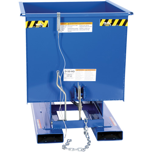 Conteneur autobasculeur, Acier, 1/2 vg³, Bleu Les Fournitures Industrielles Méga