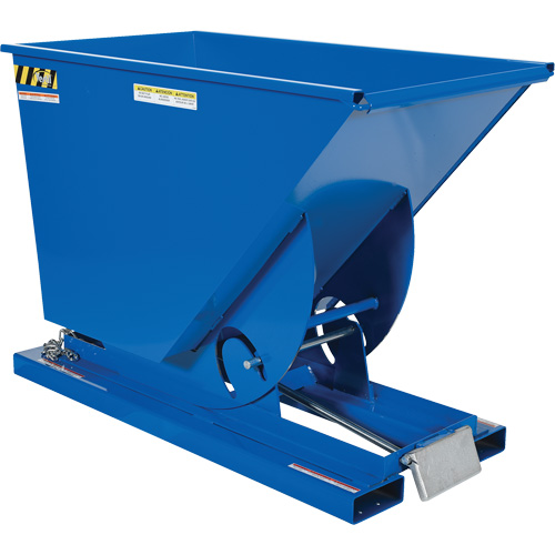 Self-Dumping Hopper, Steel, 3/4 cu.yd., Blue Les Fournitures Industrielles Méga