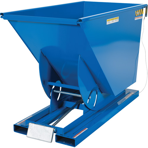 Self-Dumping Hopper, Steel, 3/4 cu.yd., Blue Les Fournitures Industrielles Méga