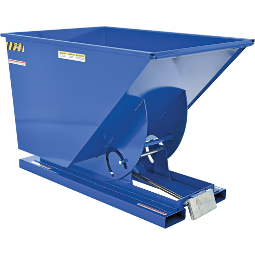 Conteneur autobasculeur, Acier, 1 vg³, Bleu Les Fournitures Industrielles Méga