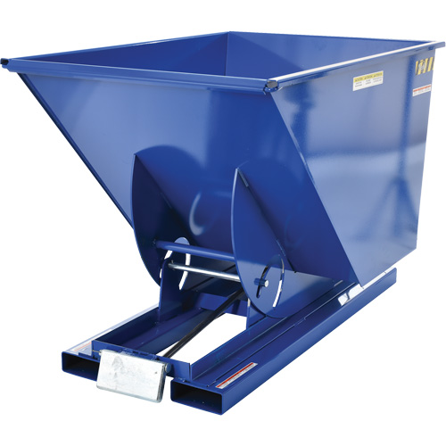 Conteneur autobasculeur, Acier, 1 vg³, Bleu Les Fournitures Industrielles Méga