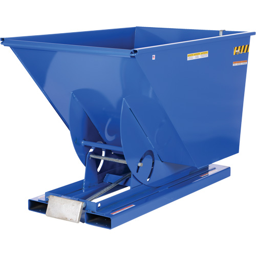 Self-Dumping Hopper, Steel, 1-1/2 cu.yd., Blue Les Fournitures Industrielles Méga