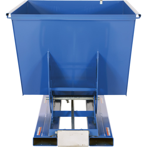 Self-Dumping Hopper, Steel, 1-1/2 cu.yd., Blue Les Fournitures Industrielles Méga