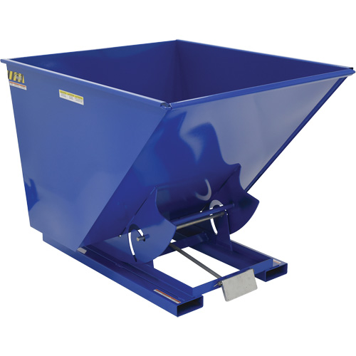 Self-Dumping Hopper, Steel, 2 cu.yd., Blue Les Fournitures Industrielles Méga