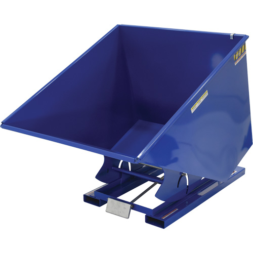 Self-Dumping Hopper, Steel, 2 cu.yd., Blue Les Fournitures Industrielles Méga