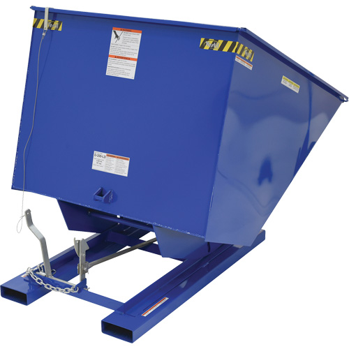 Self-Dumping Hopper, Steel, 2 cu.yd., Blue Les Fournitures Industrielles Méga