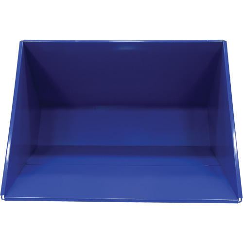 Self-Dumping Hopper, Steel, 3 cu.yd., Blue Les Fournitures Industrielles Méga