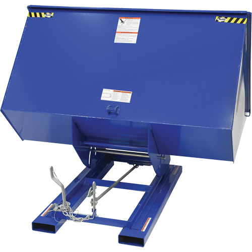 Self-Dumping Hopper, Steel, 3 cu.yd., Blue Les Fournitures Industrielles Méga