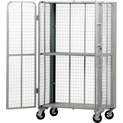 FST Series Folding Security Truck, 1 Tiers, 27" L x 45" W x 77" H, 2000 lbs. Cap. Les Fournitures Industrielles Méga