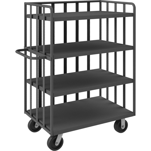 Open Portable Shelf Cart, 4 Tiers, 31-1/8" W x 57-1/2" H x 56-1/8" D, 3600 lbs. Capacity Les Fournitures Industrielles Méga