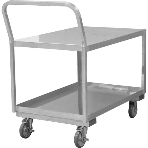 Industrial Grade Low Profile Shop Cart, 2 Tiers, 24-1/8" W x 40-3/4" D x 38-1/8" H, 1200 lbs. Cap. Les Fournitures Industrielles Méga