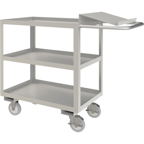 Industrial Grade Order Picking Cart, 39" H x 18-1/8" W x 45" D, 3 Shelves, 1200 lbs. Capacity Les Fournitures Industrielles Méga