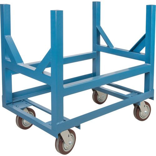 Chariot &agrave; berceaux pour tuyaux et barres, 48" lo x 24" la x 34" h, Capacit&eacute; de 2500 lb, Roue Polyur&eacute;thane Les Fournitures Industrielles Méga