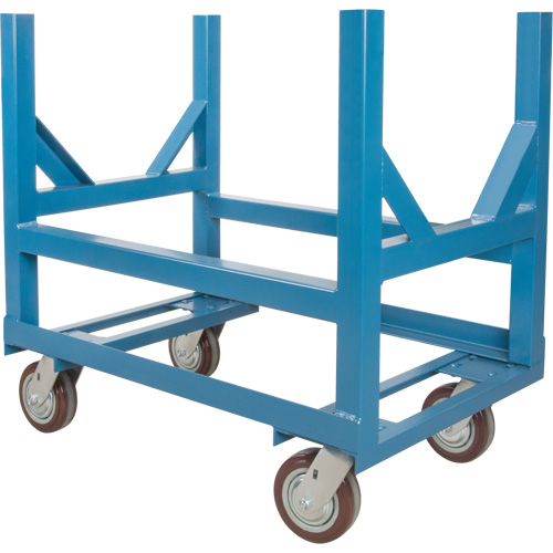 Chariot &agrave; berceaux pour tuyaux et barres, 48" lo x 24" la x 34" h, Capacit&eacute; de 2500 lb, Roue Polyur&eacute;thane Les Fournitures Industrielles Méga