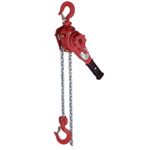 Palan &agrave; levier extr&ecirc;mement l&eacute;ger de la s&eacute;rie VQ, Lev&eacute;e 10', Cabacit&eacute; 2300 lb (1,6 tonne), Chaîne en Zinc Les Fournitures Industrielles Méga