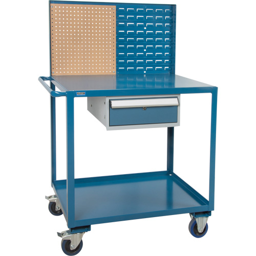 Chariot de service mobile, 2 Tiers, 24" la x 57" h x 40" p, Capacit&eacute; 1200 lb Les Fournitures Industrielles Méga