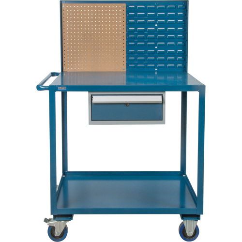 Chariot de service mobile, 2 Tiers, 24" la x 57" h x 40" p, Capacit&eacute; 1200 lb Les Fournitures Industrielles Méga