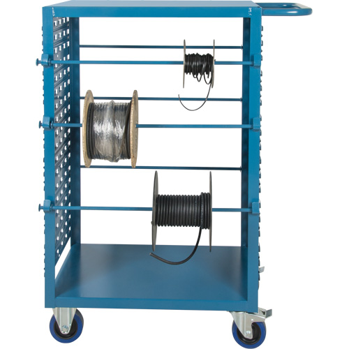 Chariot mobile pour mat&eacute;riaux bobin&eacute;s, Acier, 6 Montants, 21" la x 48" h x 38" p, Capacit&eacute; de 1200 lb Les Fournitures Industrielles Méga