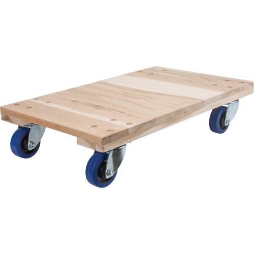 Socles roulants en bois franc pour usage intensif, Roues en Caoutchouc, Capacit&eacute; de 1400 lb, 18" la x 24" p x 7" h Les Fournitures Industrielles Méga