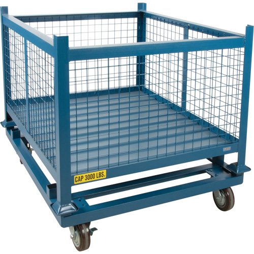 Socle roulant pour contenant empilables, 48,5" la x 40-1/2" p x 10" h, Capacit&eacute; de 3000 lb Les Fournitures Industrielles Méga
