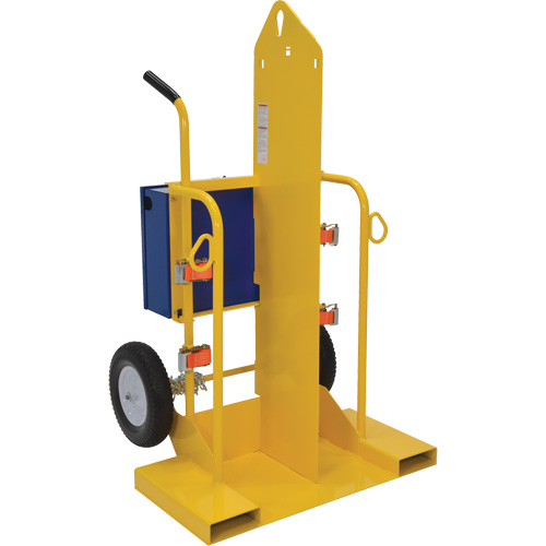 Welding Cylinder Torch Cart, Foam-Filled Wheels, 24" W x 19-1/2" L Base, 500 lbs. Les Fournitures Industrielles Méga